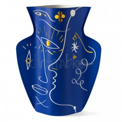 Grand vase en papier bleu Jaime Hayon - Octaevo