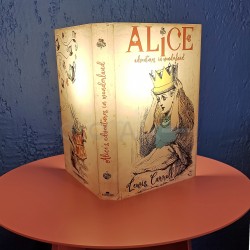 Lampe livre Alice aux pays des Merveilles, Lewis Carroll